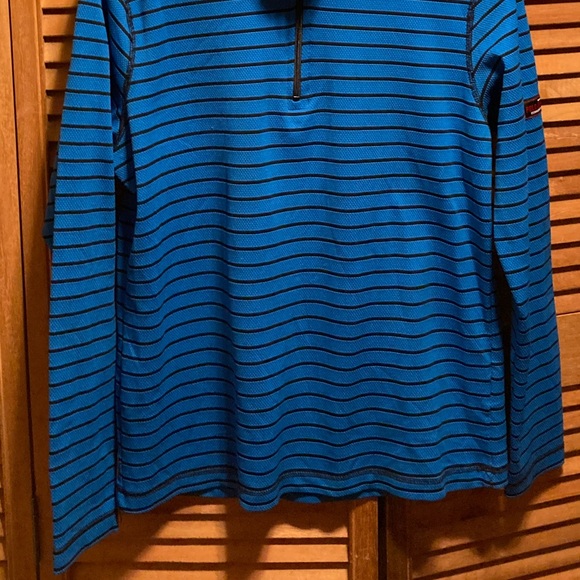 Vintage Lauren Ralph Lauren Blue/Black Striped Performance Shirt - Picture 6 of 12